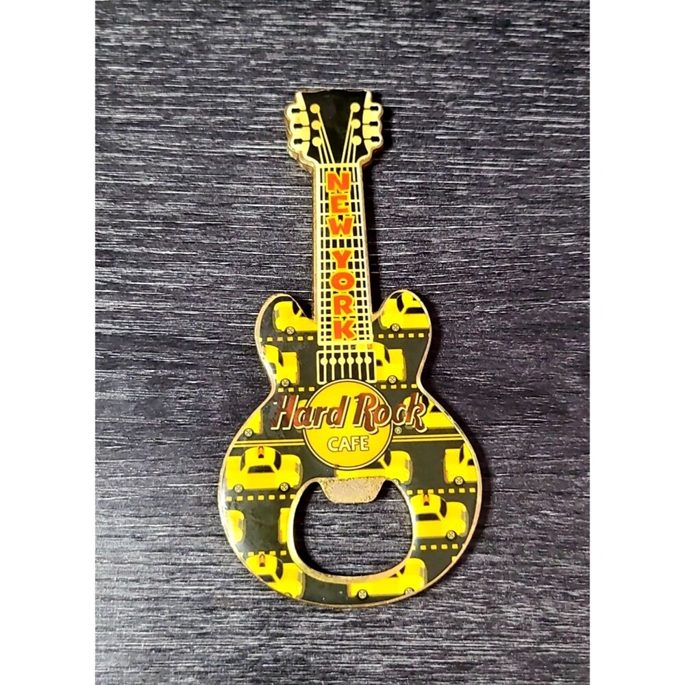 Hard Rock Cafe NYC New York Guitar Bottle Opener Magnet V15 - RARE Design